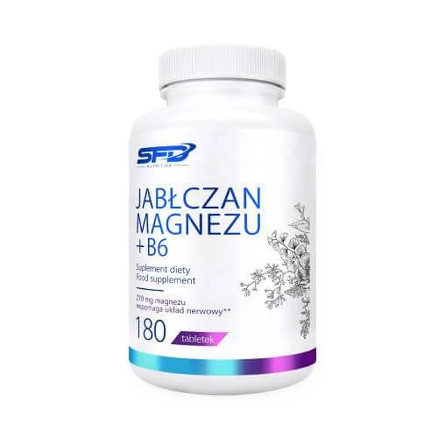 SFD Magnesium Malat + B6, 180 Tabletten