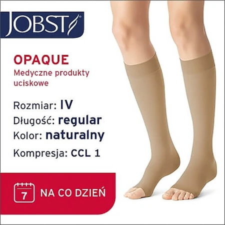 JOBST OPAQUE long compression knee socks CCL1 natural, size 4 OP