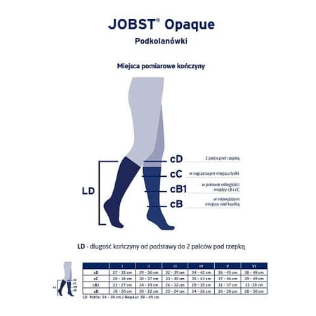 JOBST OPAQUE long compression knee socks CCL1 natural, size 4 OP