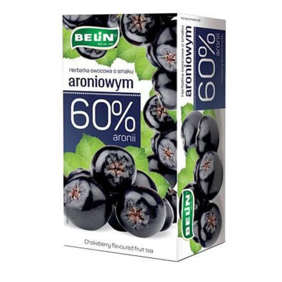 Belin Chokeberry té de frutas, 20 bolsitas
