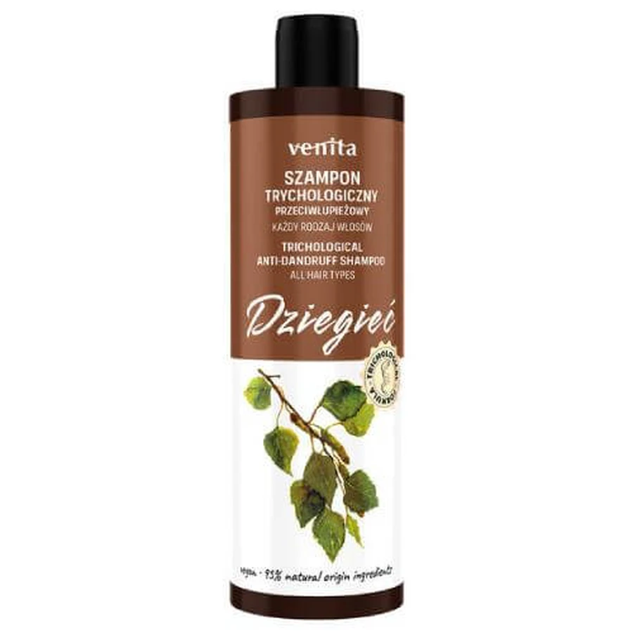 VENITA Trichologisches Anti-Schuppen-Haarshampoo mit Teer, 300 ml