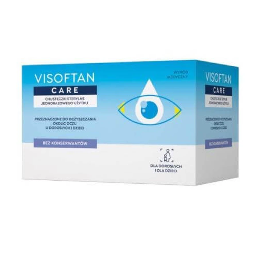 Visoftan Care Toallitas estériles para la limpieza del contorno de ojos, 20 uds.
