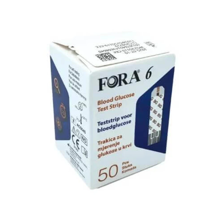 Fora 6 Glucose test strips, 50 pcs