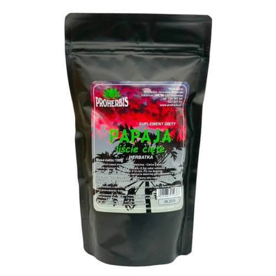 PROHERBIS Papaya Blätter geschnitten, 100 g