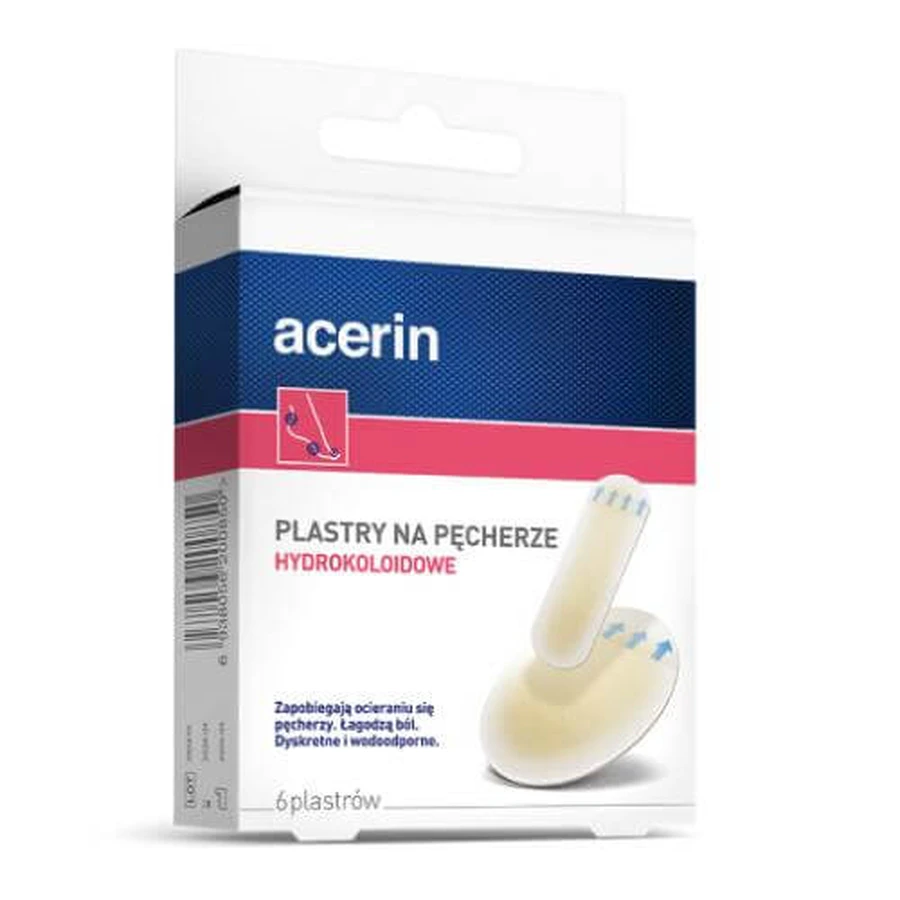 Acerin Hydrocolloid blister patches, 6 pcs