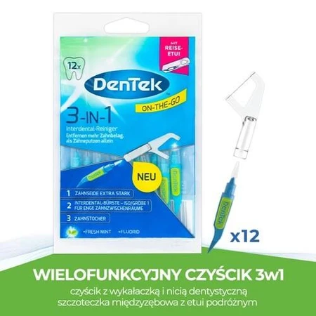 DENTEK Multifunctionele reiniger 3in1 On The Go, 12st