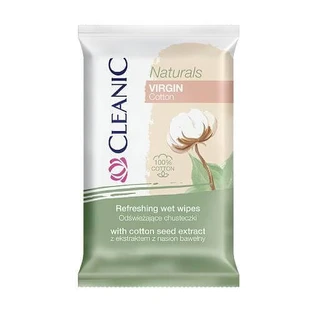 Cleanic Naturals Erfrischungstücher aus reiner Baumwolle, 15 Stück