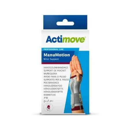 Actimove Professional Line Polsstabilisatiebrace met versteviging en medische compressie (M) links wit