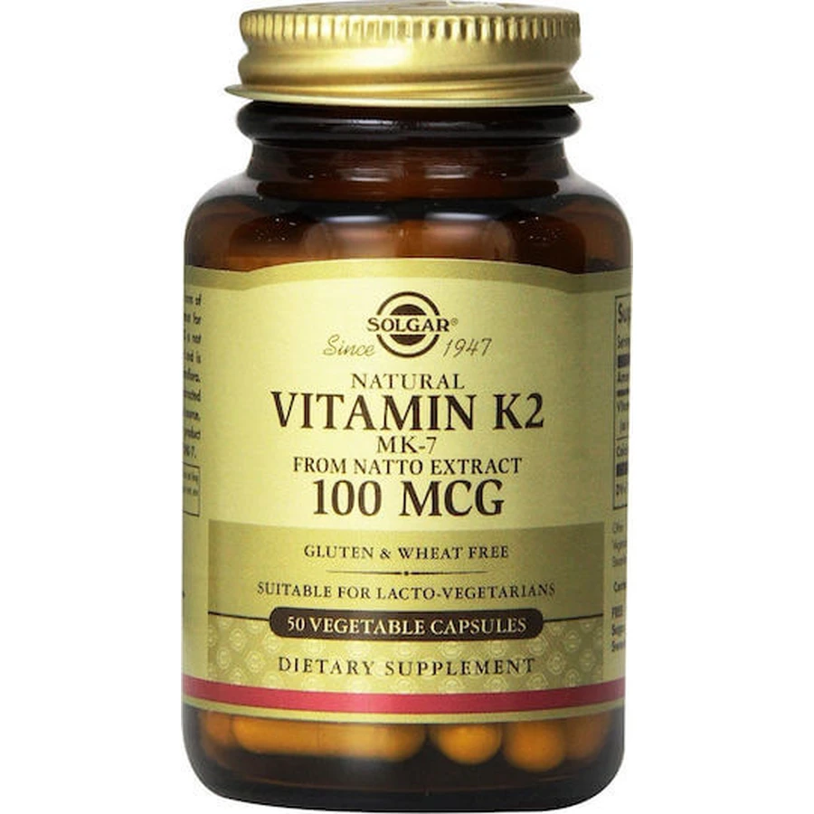 Solgar Vitamine K2 (MK-7) 100mcg Vitamine pour la santé des oiseaux 100mcg 50 gélules végétales