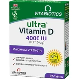 Vitabiotics Ultra Vitamin D3 Vitamin zur Unterstützung des Immunsystems und der Gesundheit der Eier 4000iu 96 Tabletten