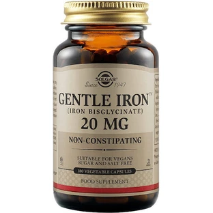 Solgar Gentle IJzer 20mg 180 plantaardige capsules