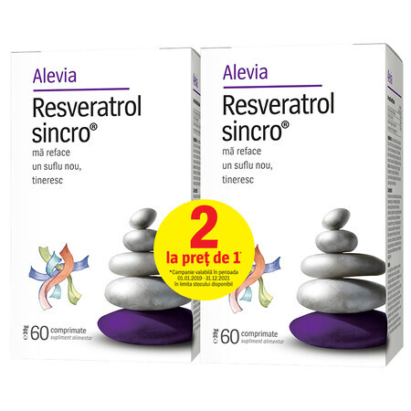 Resveratrol Syncro, 60 Tabletten, Alevia (1+1 Sonderpreis)