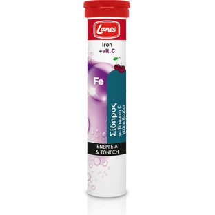 Lanes Eisen und Vitamin C 20 Brausetabletten mit Kirschgeschmack