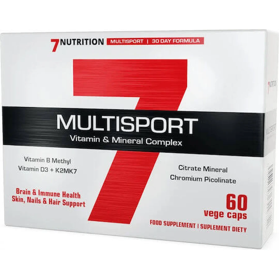 7Nutrition Multisport Energy Multivitamin 60 pflanzliche Kapseln