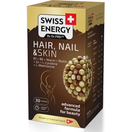 Swiss Energy Suplemento Alimenticio Especial Cabello, Uñas y Piel 30 cáps.