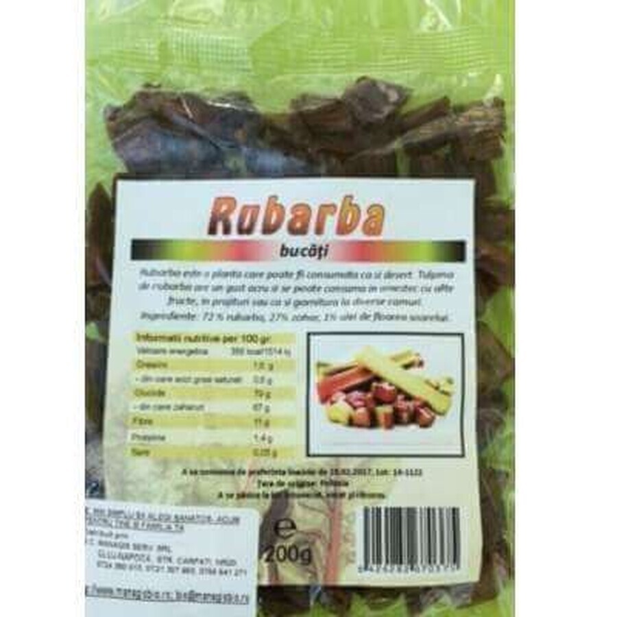 Rubarba bucati Bio, 200 gr, Managis