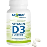 Aportha Vitamine D3 voor versterking van het immuunsysteem & ei-gezondheid 20000iu 120 caps
