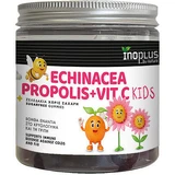 Ino Plus Echinacea, Propolis + Vit C Vitamine voor versterking immuunsysteem, huid & antioxidant werking Aardbei 60 geleisnoepjes