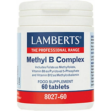 Lamberts Methyl B Complex Vitamina pentru Energie, Întărirea Sistemului Imunitar & Sistemul Nervos 60 Tablete