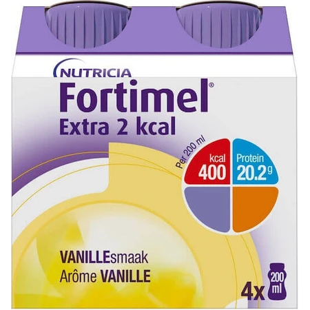 Nutricia Fortimel Extra 2 Kcal Supliment Alimentar Special 4 x 50ml Vanilie