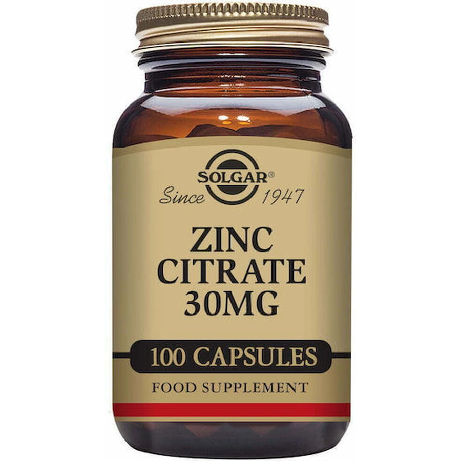 Solgar Zinkcitraat 30mg 100 Capsules