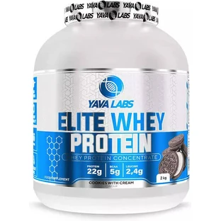 Yava Labs Elite Whey Protein Galletas de nata con sabor a proteína de suero de leche 2kg
