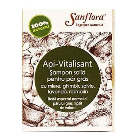 Sampon solid vitalizant pentru par gras, 100 g, Sanflora