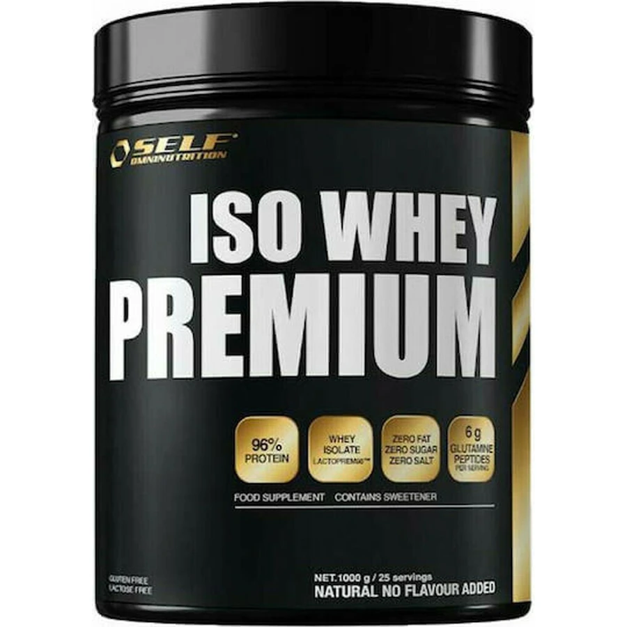 Self Omninutrition Ιso Whey Premium Wei-eiwit Gluten- en lactosevrij met natuurlijke smaak 1kg