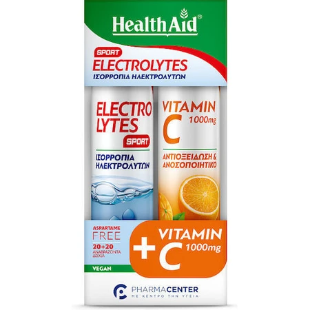 Health Aid Electrolytes Sport & Vitamin C 1000mg Orange 2x10 Brausetabletten
