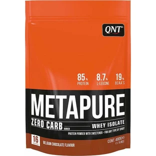 QNT Metapure Zero Carb Whey Protein Molkenprotein-Isolat Molkenprotein mit belgischem Schokoladengeschmack 480gr