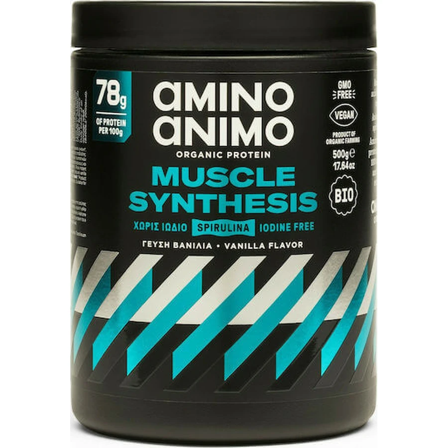Physis Laboratory Amino Animo Muscle Synthesis Organic Fără Gluten & Lactoză cu Aromă Vanilie 500gr
