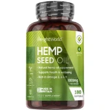 WeightWorld Hennepzaadolie 1000mg 180 softgels Niet-gearomatiseerd