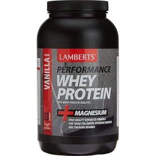 Lamberts Performance Whey Protein & Magnesium Molkenprotein mit Vanillegeschmack 1kg
