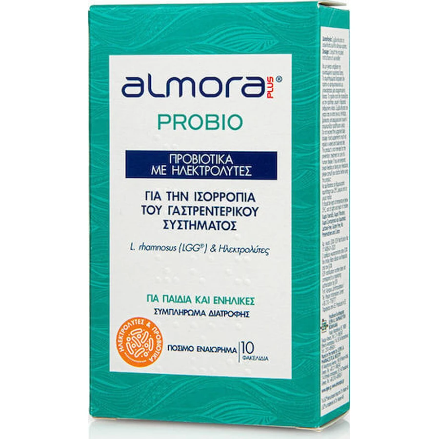 almora PLUS® Probiotica met elektrolyten voor verlichting van diarree en hydratatie van het lichaam 10 sachets