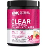Optimum Nutrition Clear Whey Protein Isolate + Collagen Whey Protein mit Apfel- und Himbeergeschmack 240gr