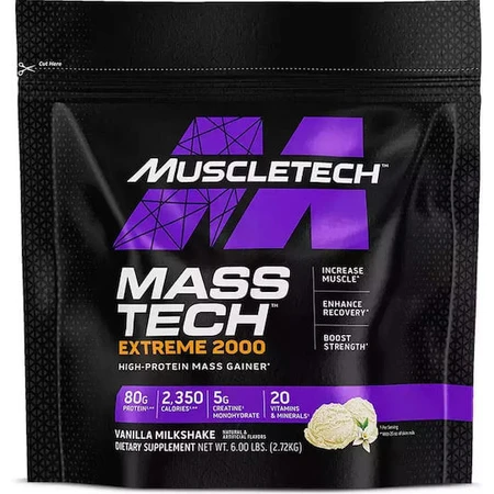 MuscleTech Masstech Batido de Vainilla Saborizado 2.72kg