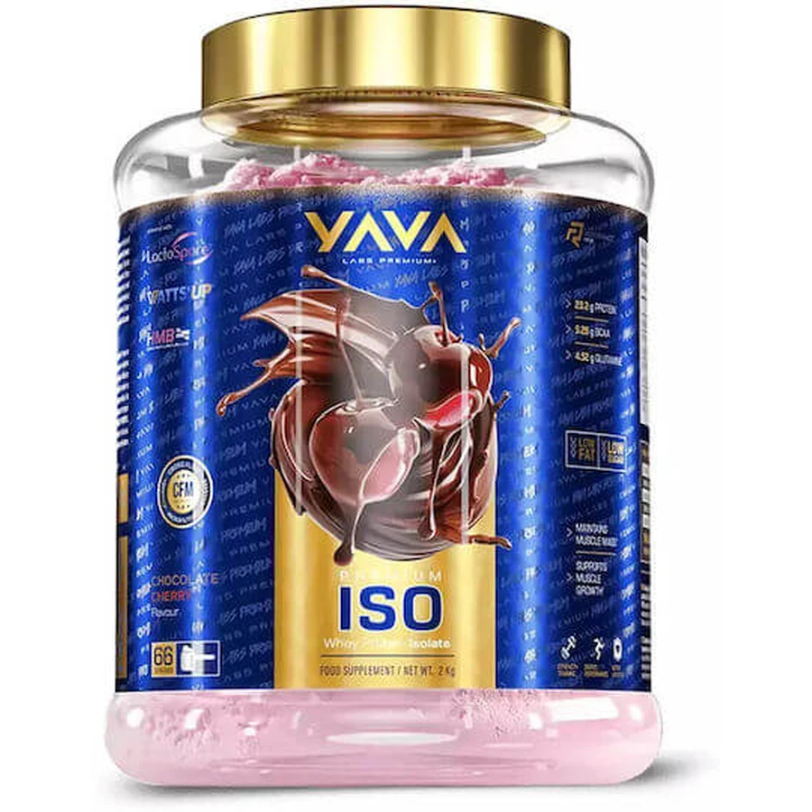 Yava Labs Premium ISO Proteină Din Zer cu Aromă Cireșe cu ciocolată 2kg