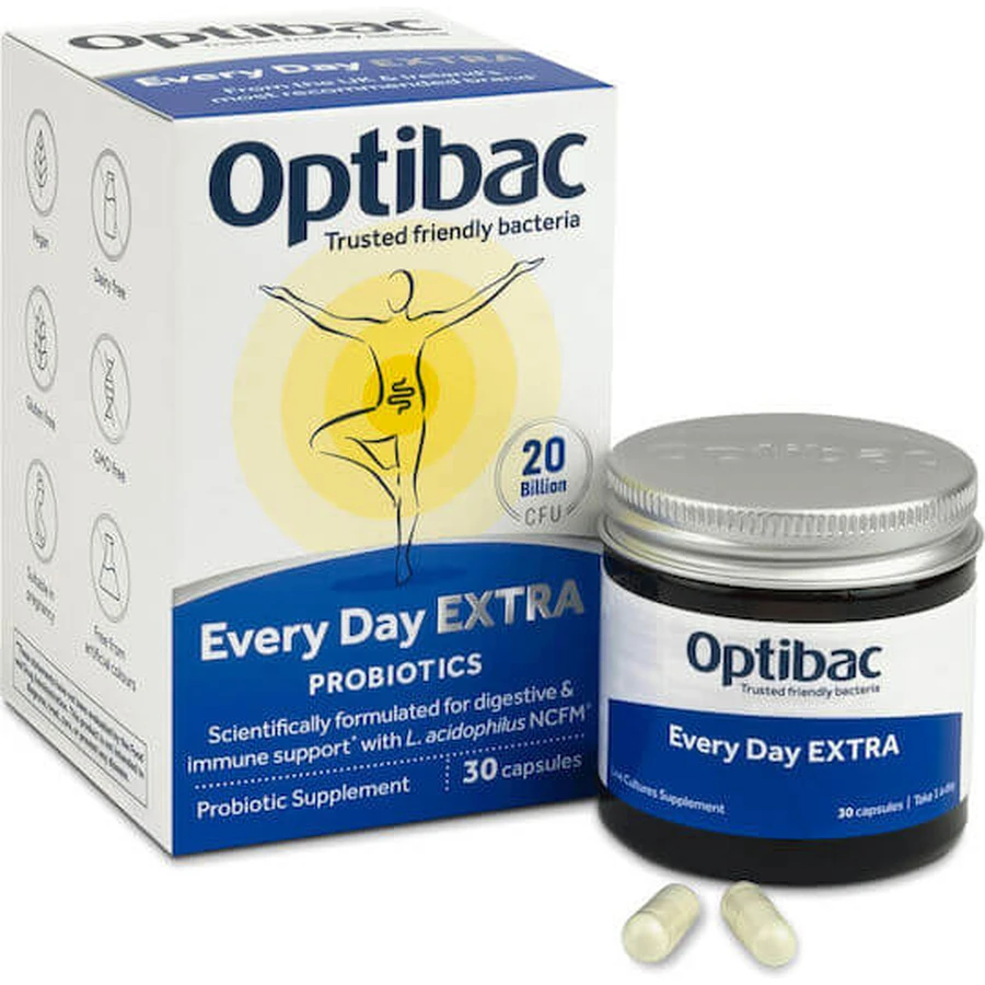 OptiBac Voor Elke Dag Extra Sterkte Probiotica 30 caps