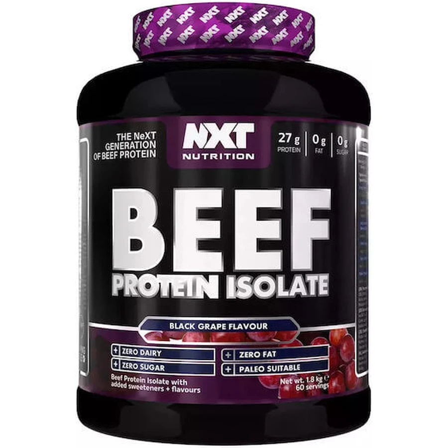 Nxt Nutrition Beef Protein Isolate Gluten & Lactose Free with Black Grape Flavor 1.8kg