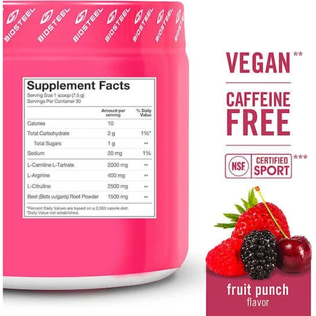 Biosteel Sport Bieten Pre Workout Supplement 225gr Vruchtensap
