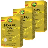 Moller's Total Plus Fischöl Vitamine und Mineralien Omega 3, Ginseng, Rhodiola und Weißdorn ohne Geschmack