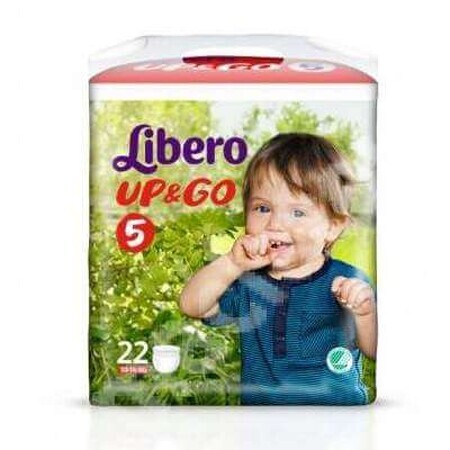 Scutece - Up&Go, nr. 5, 10-14 kg, 22 bucăți, Libero