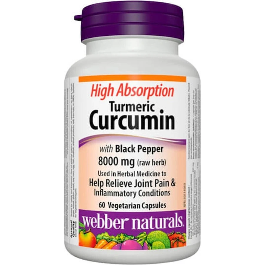 Webber Naturals Kurkuma Curcumine 60 plantaardige capsules