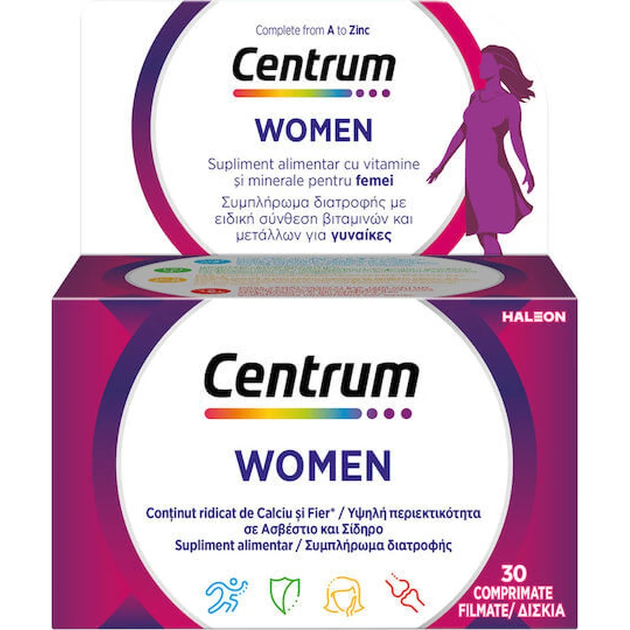 Centrum Women Multivitamin speziell für Frauen zur Stärkung von Energie und Immunsystem 30 Tabletten