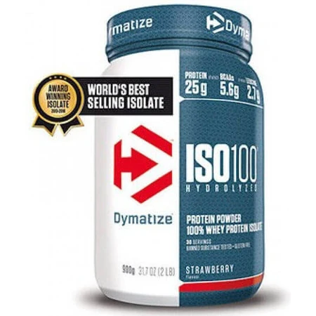 Dymatize ISO 100 Hydrolyzed Whey Protein Sans Gluten avec Arôme Chocolat Noisette 932gr