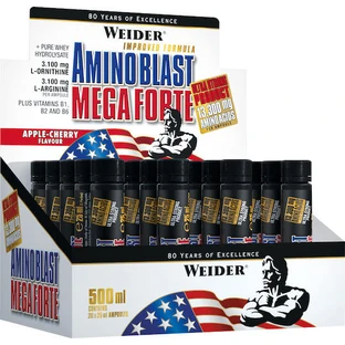 Weider Amino Blast Mega Forte 20 x 25ml Cireșe Apple