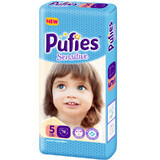 Scutece nr 5 pufies sensitive big pack, 11-20 kg, 76 buc, Ficosota