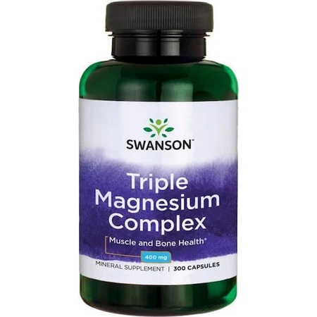 Swanson Complex Triplu de Magneziu 400mg 100 Capsule