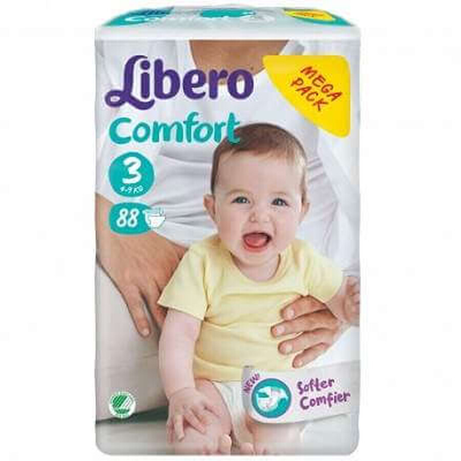 Scutece Nr. 3 Comfort, 4-9 kg, 88 bucăți, Libero