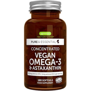 iGennus Vegan Omega-3 & Astaxanthin Ulei de pește 180 capace